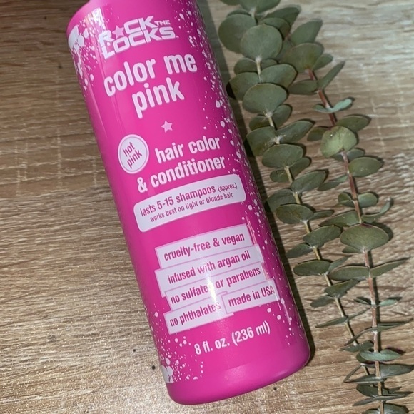Pink hair color & conditioner NEW Rock the‎ locks cruelty free vegan barbiecore - Picture 1 of 3